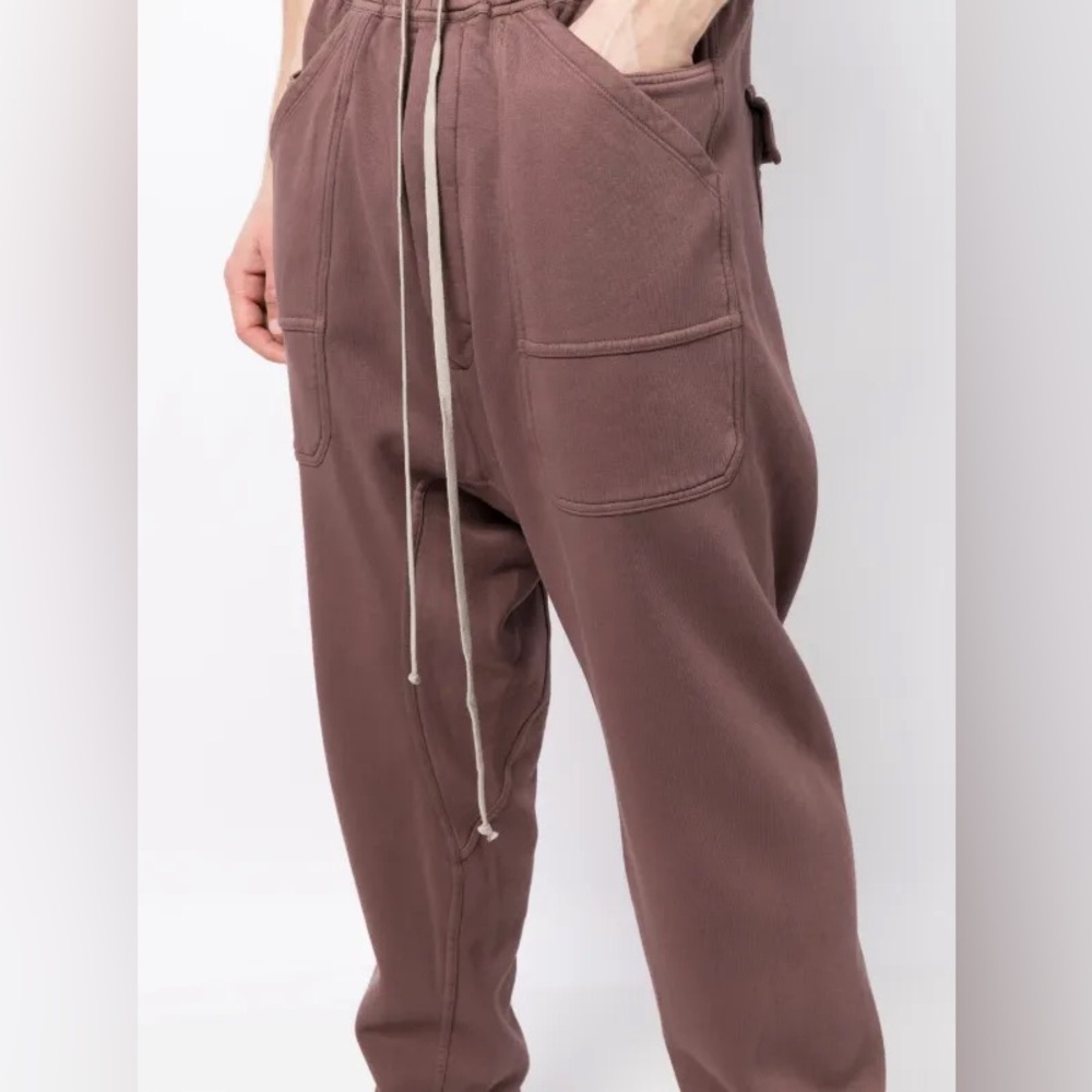 Rick Owens DRKSHDW Mauve drawstring-waistband track pants XL NWT